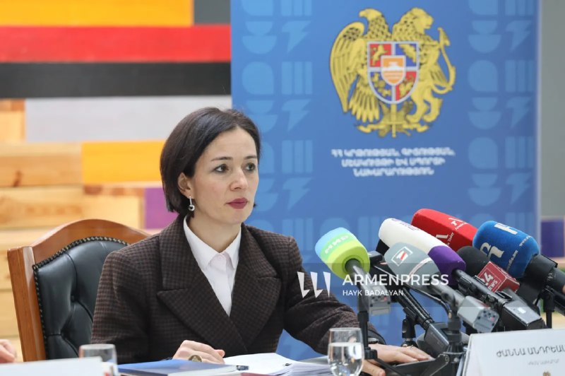Министр образования, науки, культуры и спорта Армении Жанна Андреасян в Ереване.