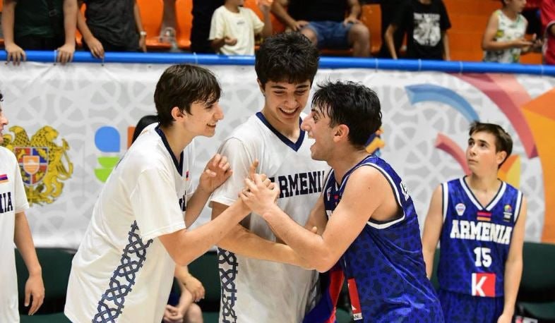 Баскетболисты сборной Армении U16 на чемпионате Европы в Ереване