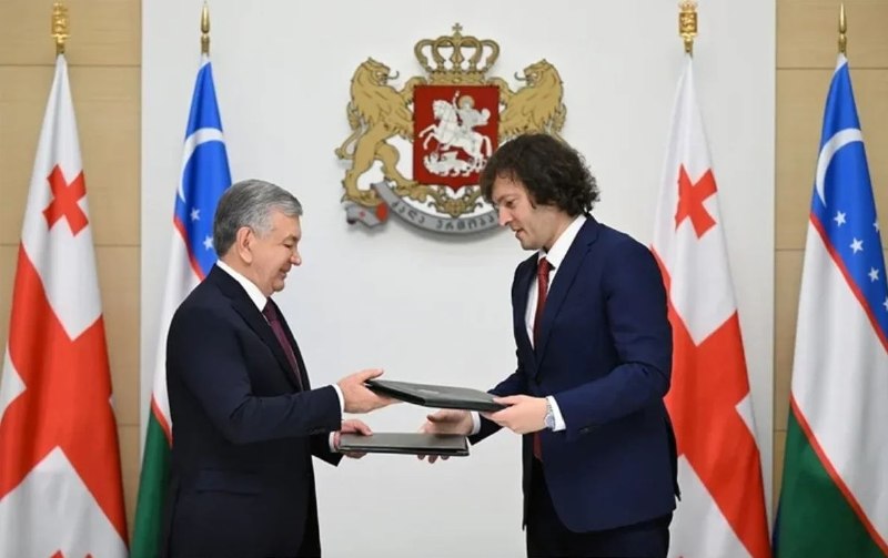 Подписание соглашения о стратегическом партнерстве между Грузией и Узбекистаном в Тбилиси