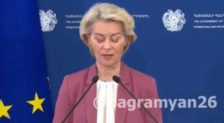 Урсула фон дер Ляйен и Никол Пашинян на пресс-конференции в Ереване, обсуждают экономическую поддержку Армении