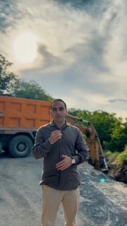 Участок дороги в Нор-Норке Еревана, где началась реконструкция