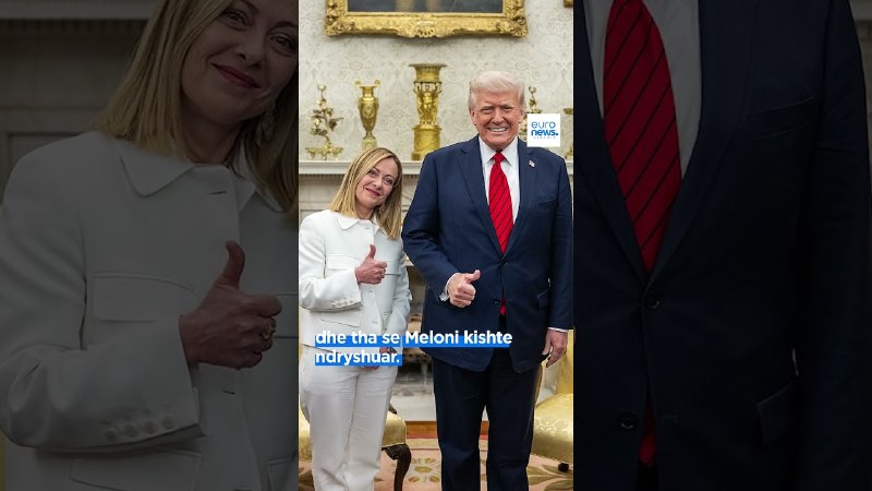Дональд Трамп и Джорджа Мелони во время встречи, дипломатический скандал