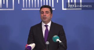 Ален Симонян, спикер парламента Армении, на пресс-конференции