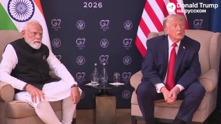 Дональд Трамп и Нарендра Моди на встрече в США