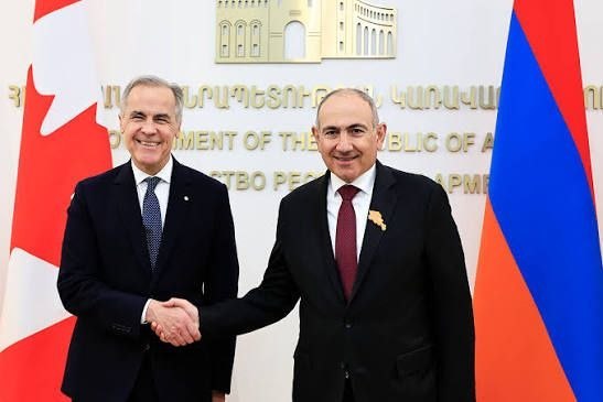 Никол Пашинян и Марк Карни на встрече в Ереване, май 2025