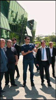 Министр окружающей среды Амбарцум Матевосян на стройплощадке экспоцентра «Меридиан» в Ереване